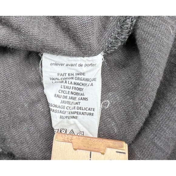 Prana Gray Organic Cotton Long Sleeve Cowl Neck Tunic With Front Pocket & Adjust - Picture 3 of 5